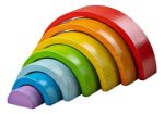 Imagen de Juego apilable de madera arcoiris Bigjigs