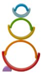 Imagen de Juego apilable de madera arcoiris Bigjigs