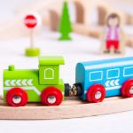 Imagen de Pista de tren de madera con forma de 8 Bigjigs