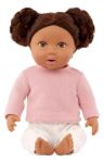 Imagen de Muñeca bebé con cabello castaño ondulado 35cm