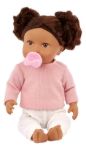 Imagen de Muñeca bebé con cabello castaño ondulado 35cm