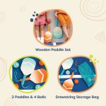 Imagen de Set Paletas con pelotas madera 7 pcs