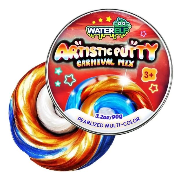 Imagen de Slime Artistico Putty Multicolores Water Elf Sensorial Solid - Carnival Mix