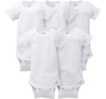 Imagen de Set de 5 bodies blancos mangas cortas blanco Gerber  6-9m