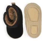 Imagen de Zapatos Botitas Bebes Interior De Corderito Babygut Negros Negro 1(0 A 2 Meses) Lisa