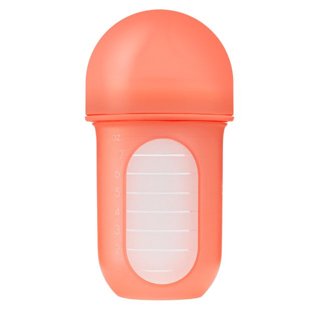 Imagen de Mamadera Anticolico Bolsa Tetina Silicona Para Bebes 3m Naranja