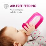 Imagen de Mamadera Anticolico Bolsa Tetina Silicona Para Bebes 3m Fucsia