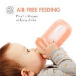 Imagen de Mamadera Anticolico Bolsa Tetina Silicona Para Bebes 3m Coral