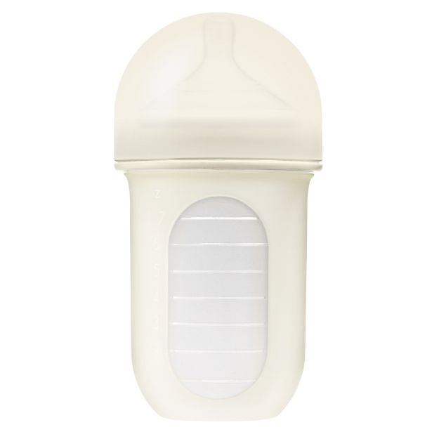 Imagen de Mamadera Anticolico Bolsa Tetina Silicona Para Bebes 3m Beige