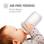 Imagen de Mamadera Anticolico Bolsa Tetina Silicona Para Bebes 3m Gris