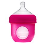 Imagen de Mamadera Con Tetina De Flujo Lento Y Silicona Tamaño 0m+ 120ml-Fucsia