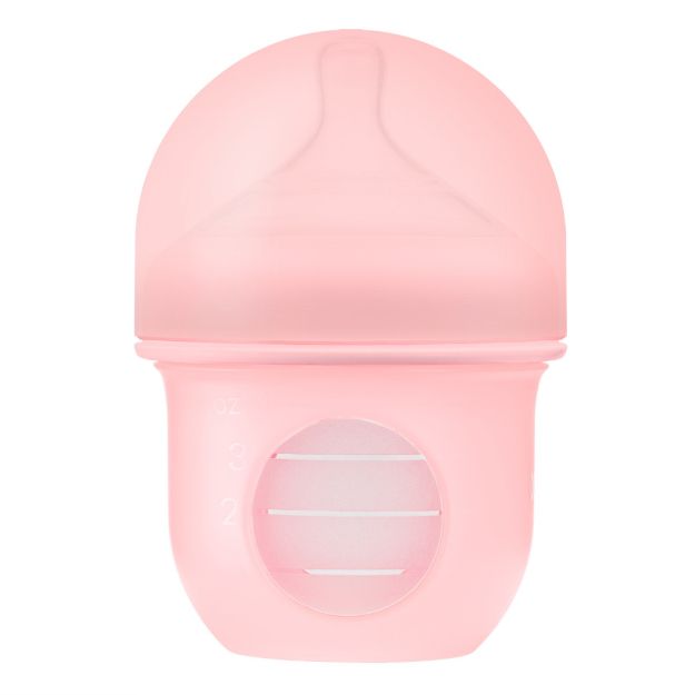 Imagen de Mamadera Con Tetina De Flujo Lento Y Silicona Tamaño 0m+ 120ml-Rosa