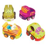 Imagen de Set de 4 vehiculos: auto, camioneta, auto de carreras, taxi