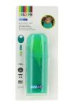 Imagen de Pack cubiertos y babero silicona con estuche Bebedue -verde