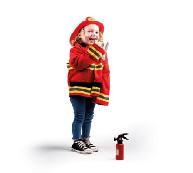 Imagen de Disfraz de bombero con accesorios de madera Bigjigs